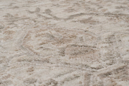 Artemis Traditional Beige/Grey Damask Low Pile Rug