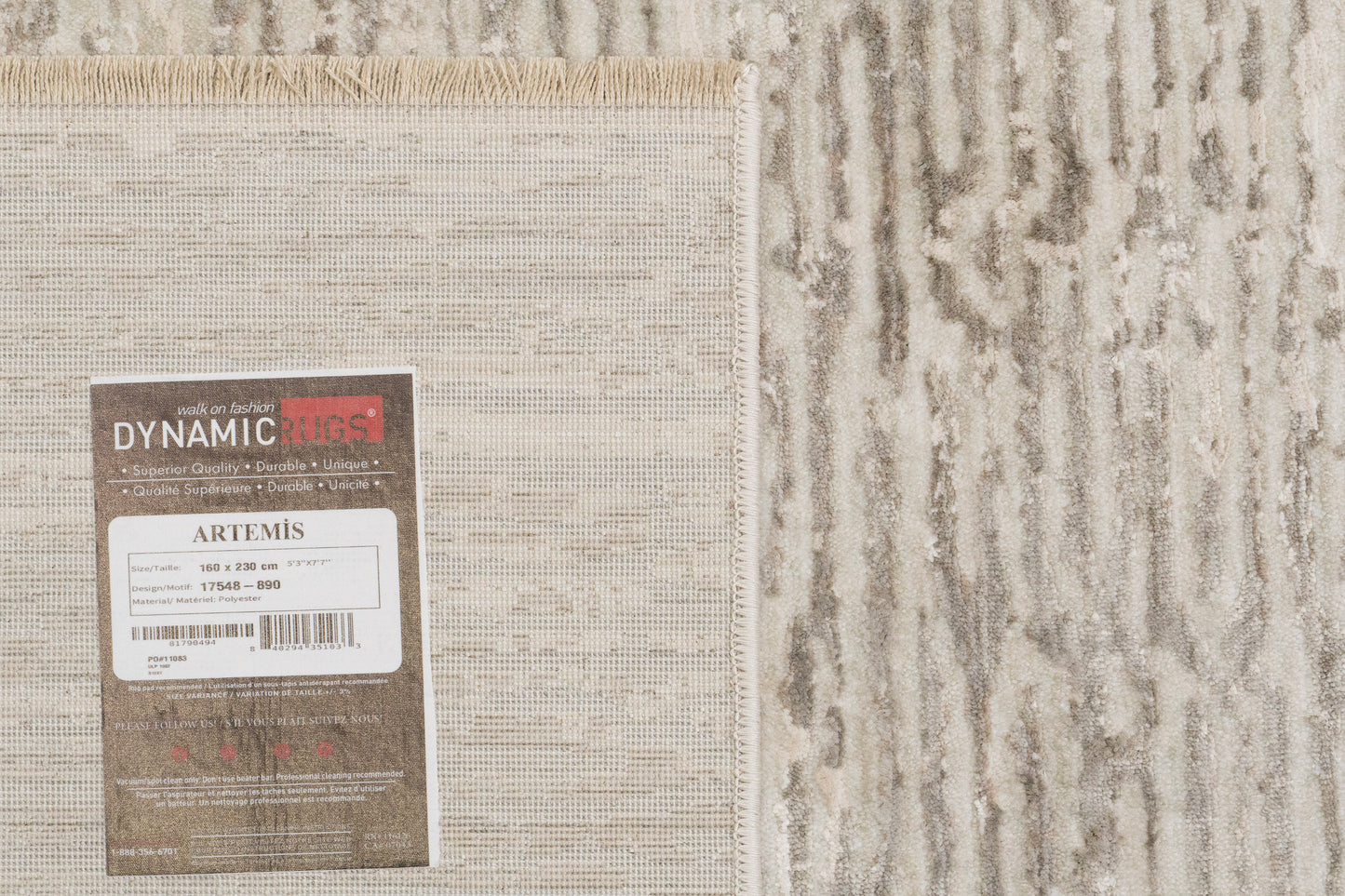 Artemis Modern Beige/Grey Abstract Low Pile Rug
