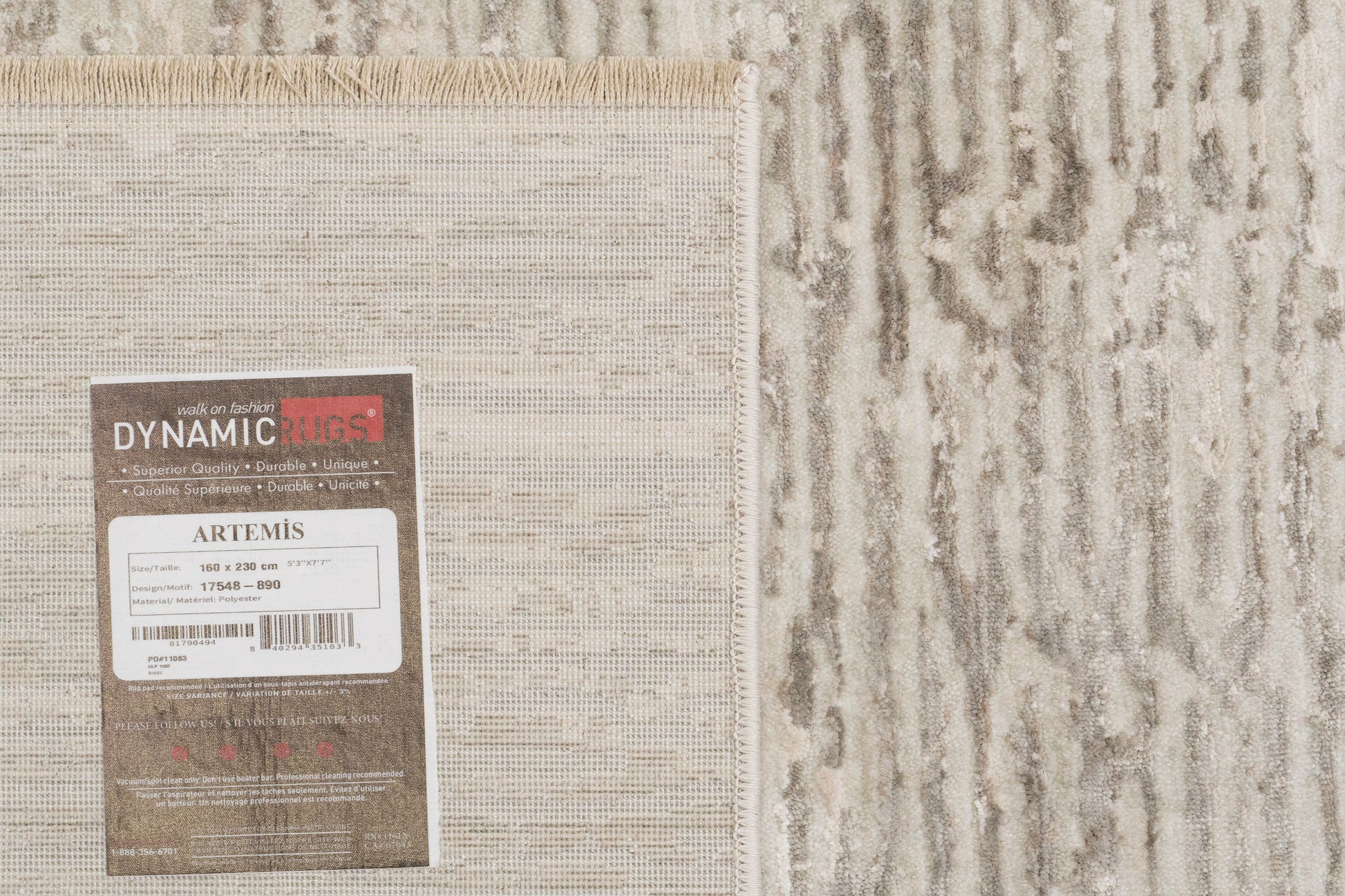 Artemis Modern Beige/Grey Abstract Low Pile Rug