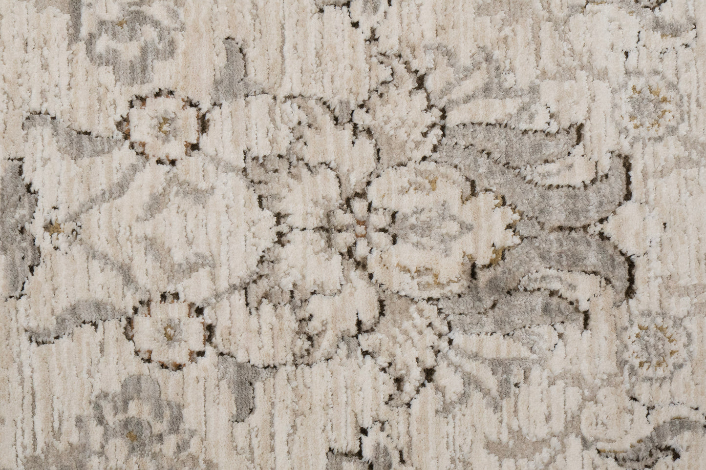 Artemis Traditional Grey/Beige Damask Medium Pile Rug