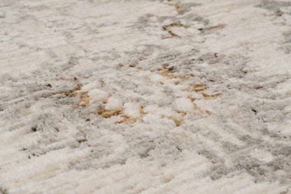 Artemis Traditional Grey/Beige Damask Medium Pile Rug