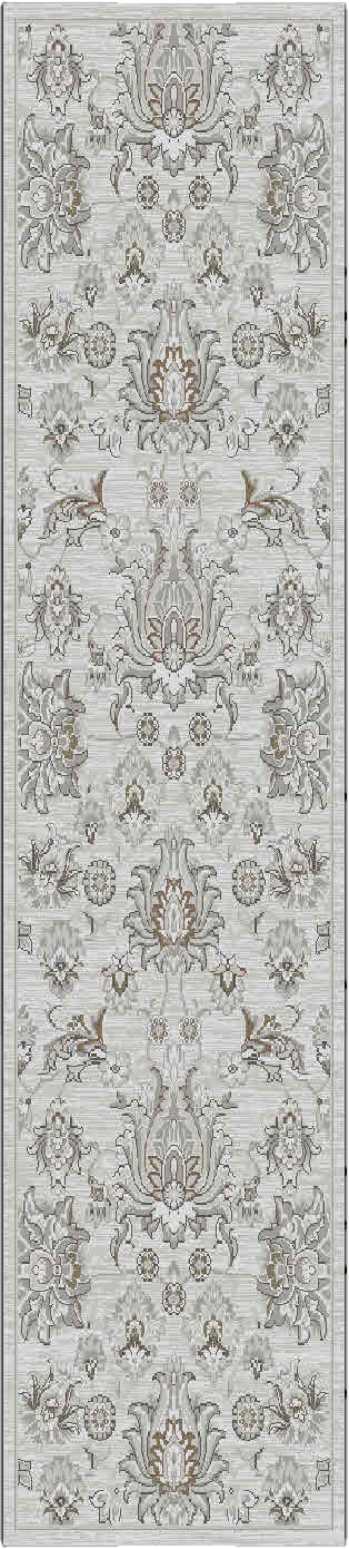 Artemis Traditional Grey/Beige Damask Medium Pile Rug