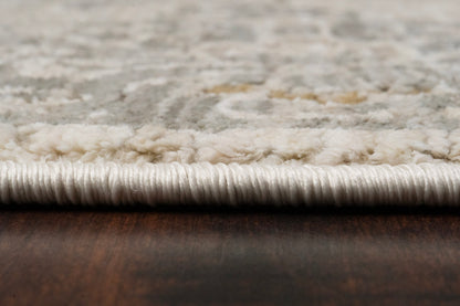 Artemis Traditional Grey/Beige Damask Medium Pile Rug
