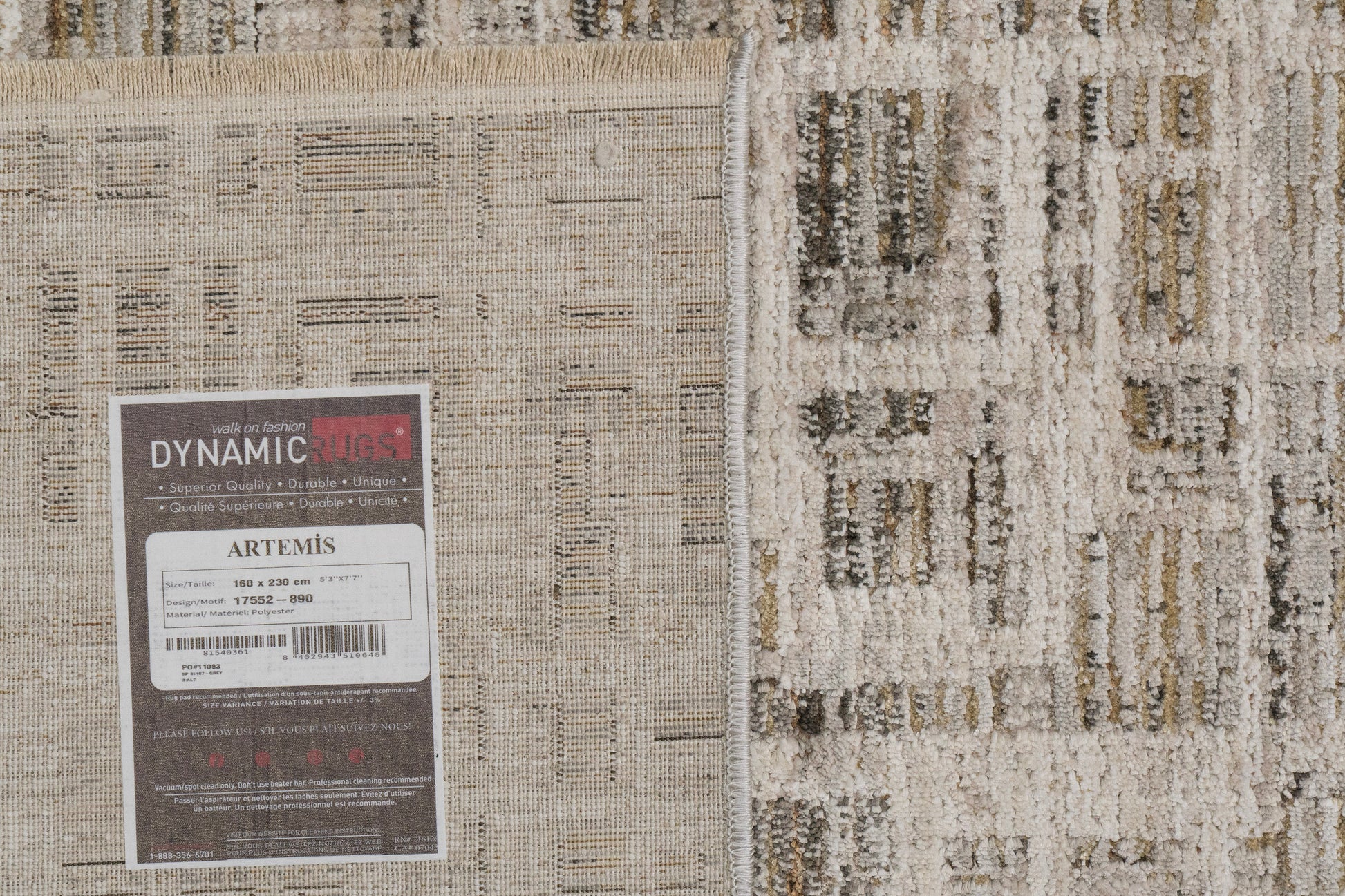 Artemis Modern Beige/Grey Geometric Medium Pile Rug