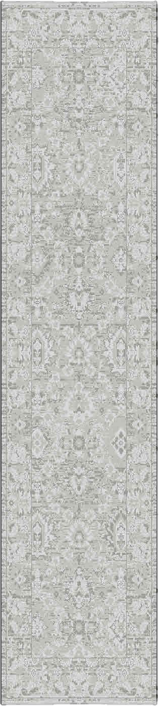 Artemis Traditional Grey/Dark Grey Damask Medium Pile Rug