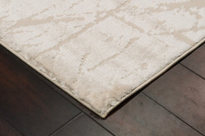 Arten Modern Cream/Grey Abstract Medium Pile Rug