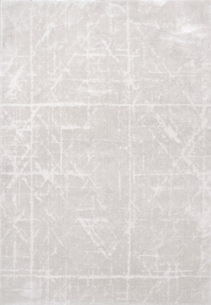 Arten Modern Cream/Grey Abstract Medium Pile Rug