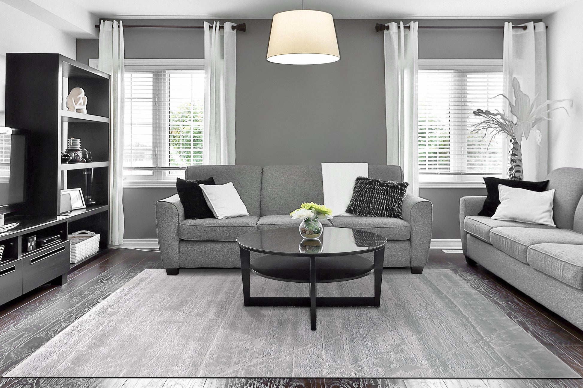 Arten Modern Grey Abstract Medium Pile Rug