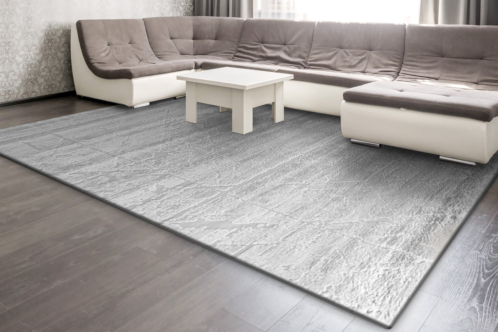 Arten Modern Grey Abstract Medium Pile Rug