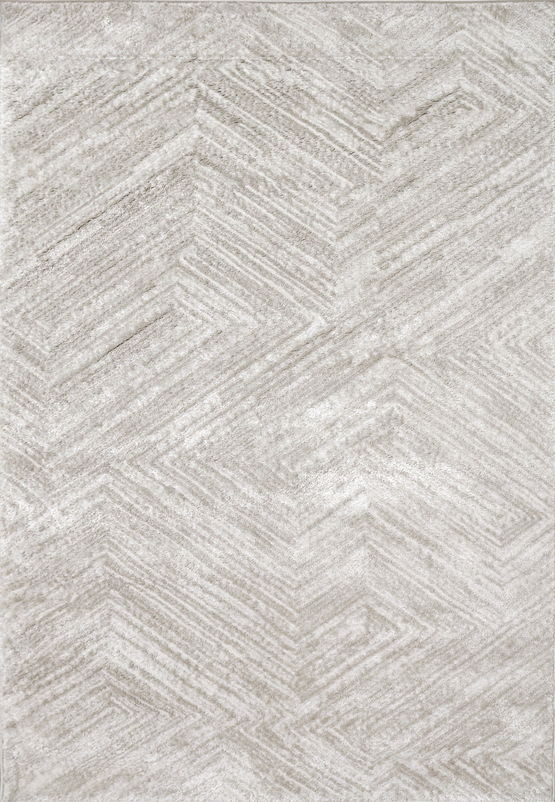 Arten Modern Grey Geometric Medium Pile Rug