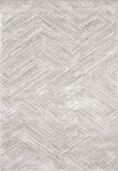 Arten Modern Grey Geometric Medium Pile Rug