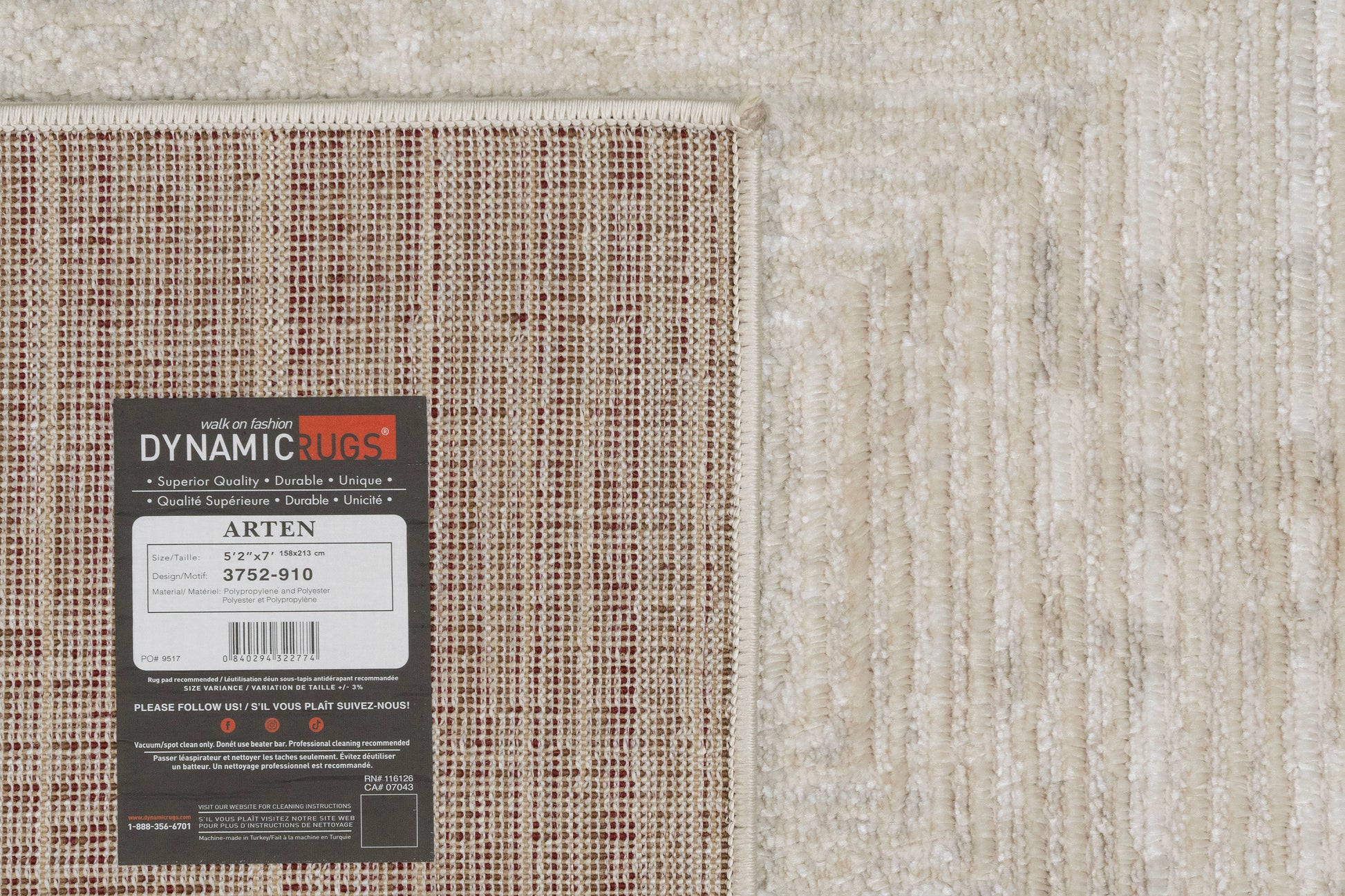 Arten Modern Light Grey Geometric Medium Pile Rug