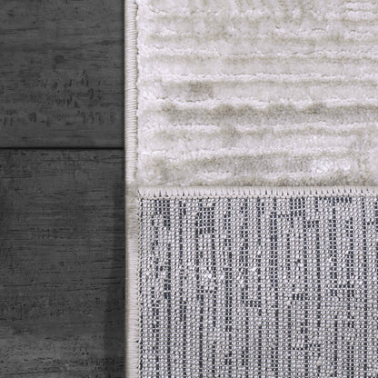 Arten Modern Light Grey Geometric Medium Pile Rug