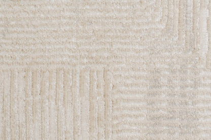 Arten Modern Light Grey Geometric Medium Pile Rug