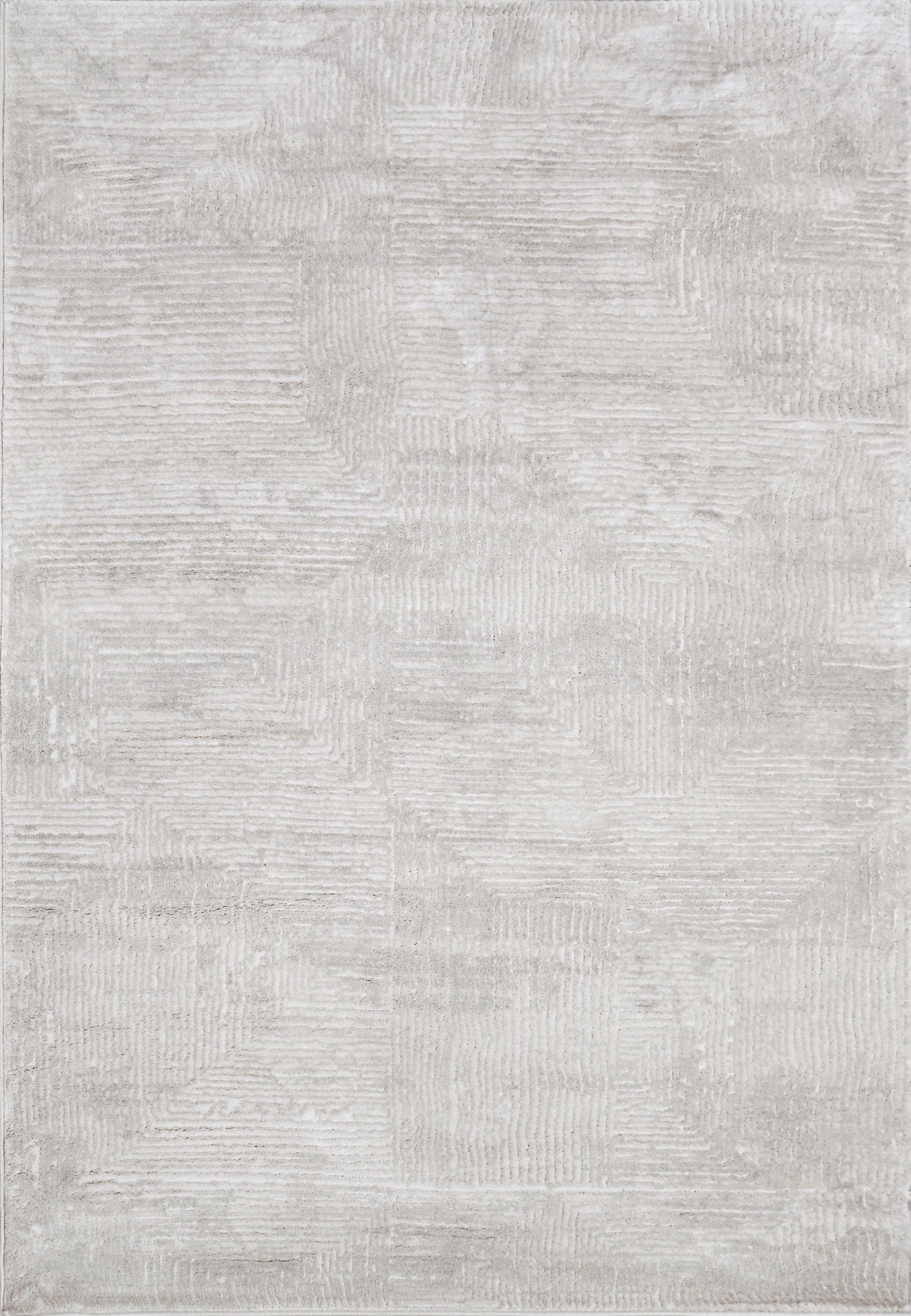 Arten Modern Light Grey Geometric Medium Pile Rug