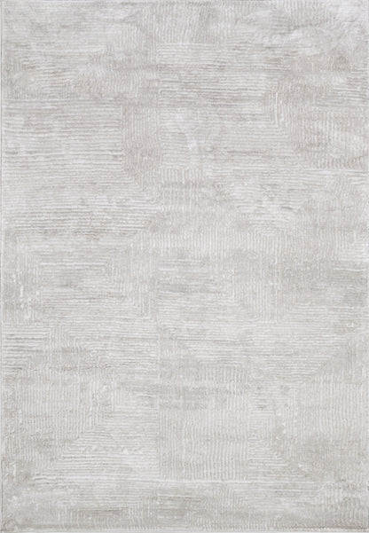 Arten Modern Light Grey Geometric Medium Pile Rug