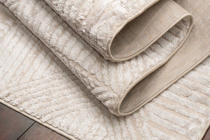 Arten Modern Cream/Grey Geometric Medium Pile Rug