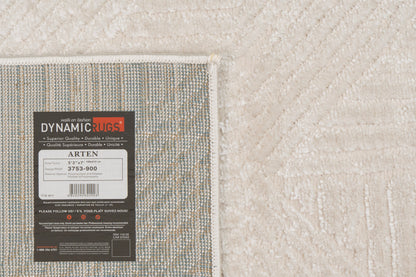 Arten Modern Grey Geometric Medium Pile Rug