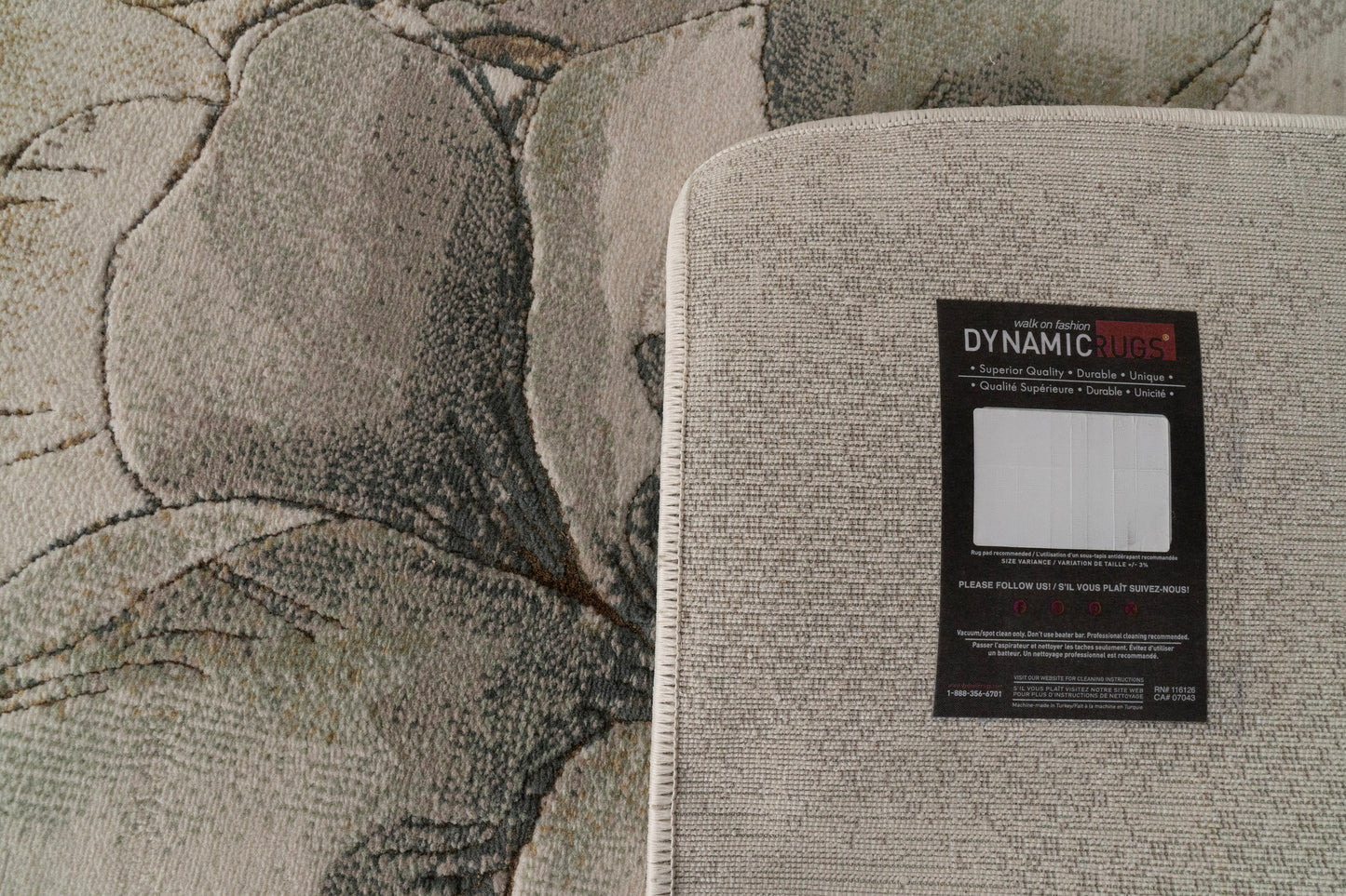 Aspire Contemporary Cream/Sage/Multi Floral Medium Pile Rug