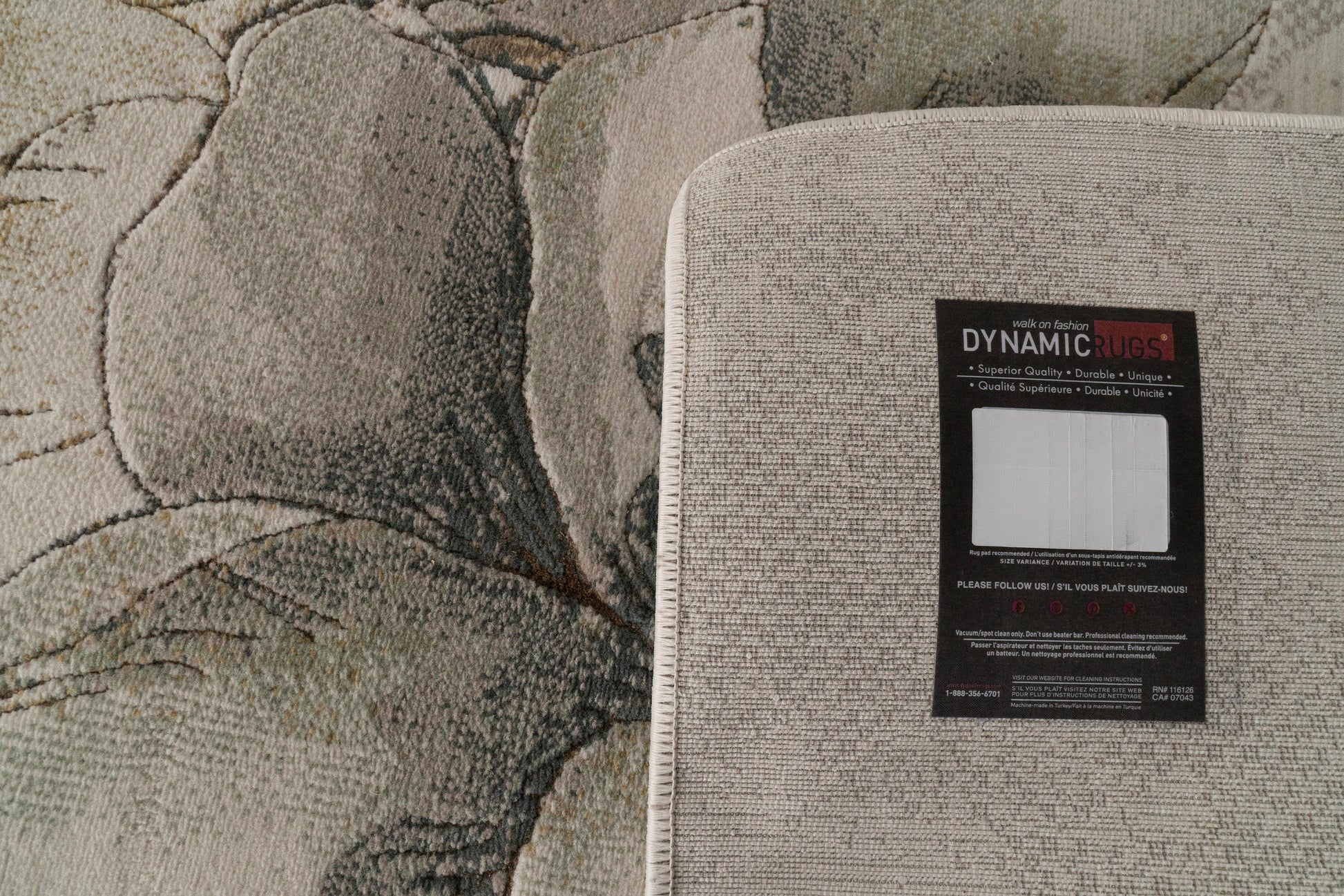 Aspire Contemporary Cream/Sage/Multi Floral Medium Pile Rug