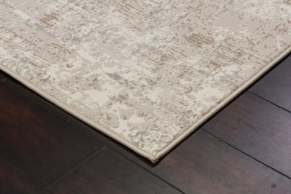 Atlas Modern Beige/Ivory Abstract Medium Pile Rug