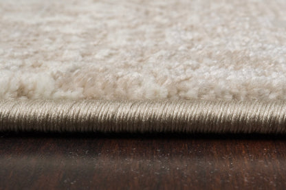 Atlas Transitional Beige Damask Medium Pile Rug