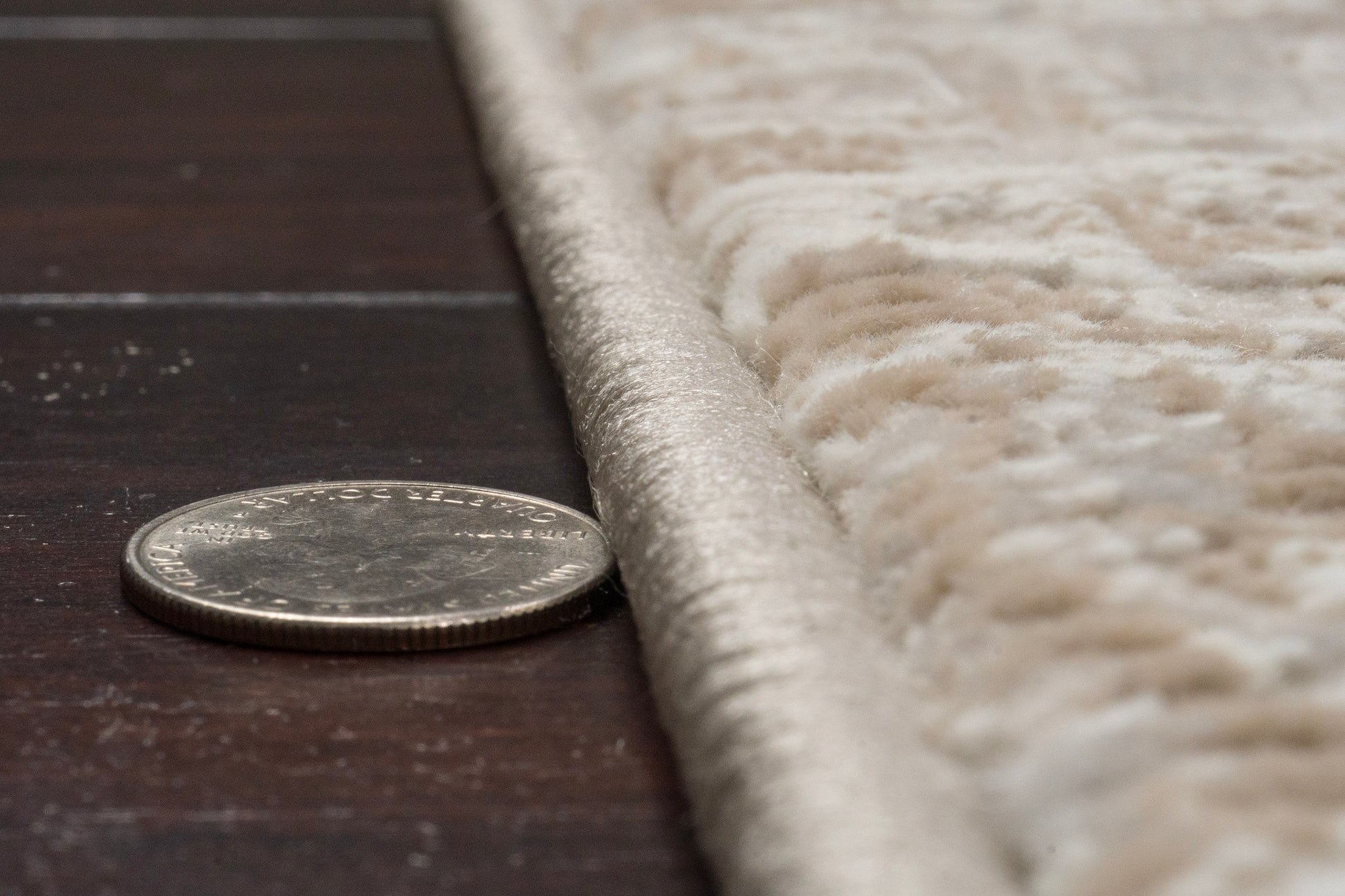 Atlas Transitional Beige Damask Medium Pile Rug
