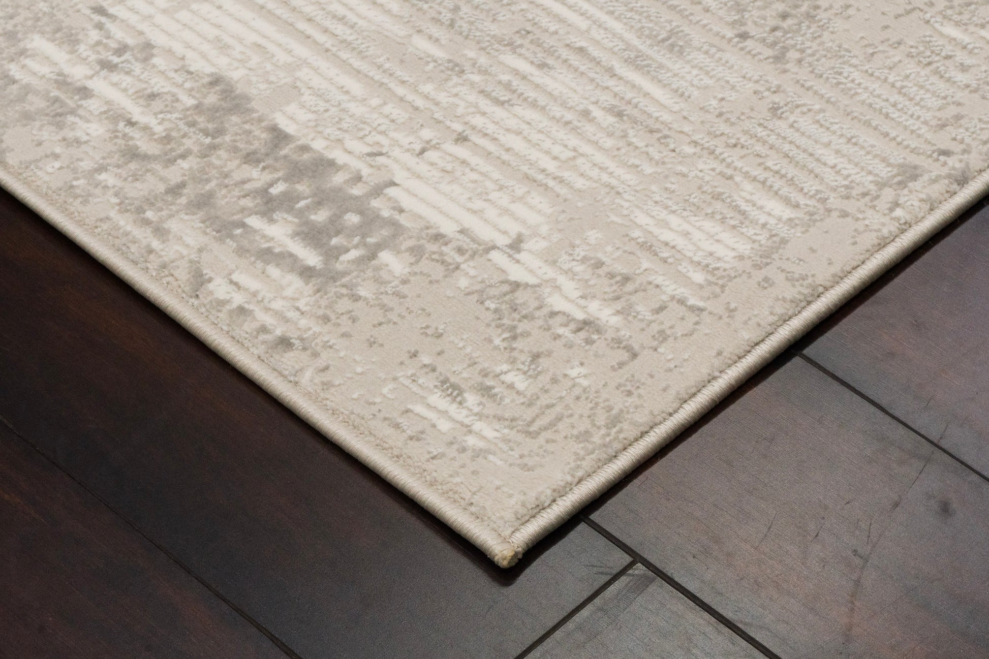 Atlas Modern Ivory/Grey Abstract Medium Pile Rug