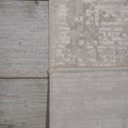Atlas Modern Ivory/Grey Abstract Medium Pile Rug