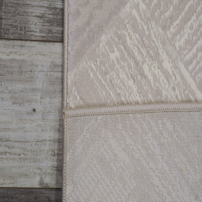 Atlas Modern Grey/Ivory Geometric Medium Pile Rug