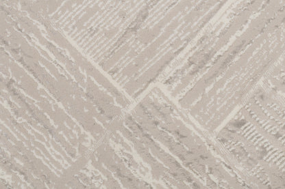 Atlas Modern Grey/Ivory Geometric Medium Pile Rug