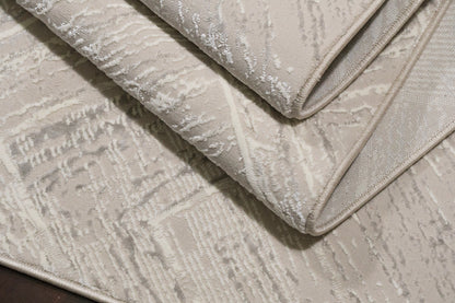 Atlas Modern Grey/Ivory Geometric Medium Pile Rug