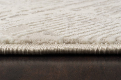 Atlas Modern Grey/Ivory Geometric Medium Pile Rug