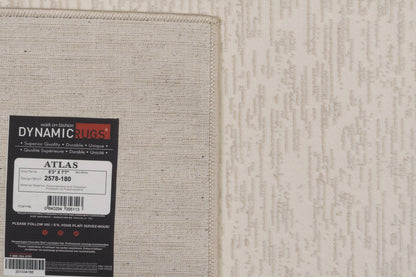 Atlas Modern Ivory/Beige Abstract Medium Pile Rug