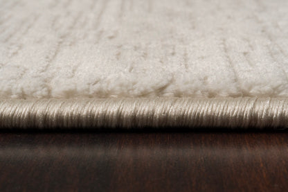 Atlas Modern Ivory/Beige Abstract Medium Pile Rug