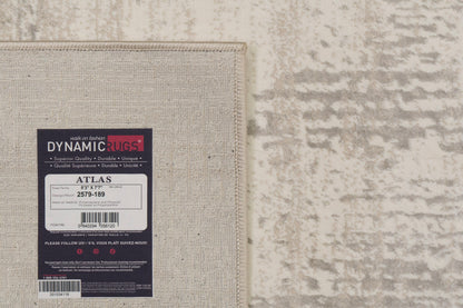 Atlas Modern Ivory/Beige/Grey Abstract Medium Pile Rug