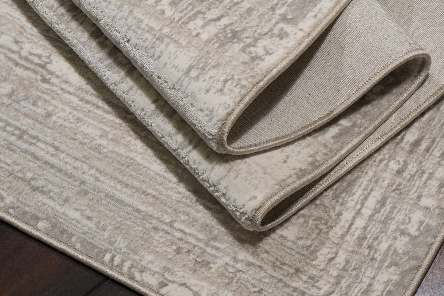 Atlas Modern Ivory/Beige/Grey Abstract Medium Pile Rug