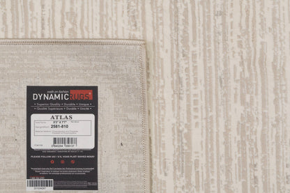 Atlas Modern Beige/Ivory Abstract Medium Pile Rug