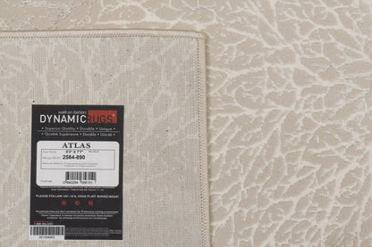 Atlas Modern Beige/Grey Abstract Medium Pile Rug