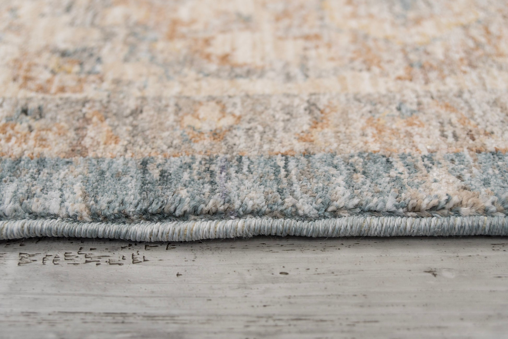Autumn Traditional Blue/Beige Floral Medium Pile Rug