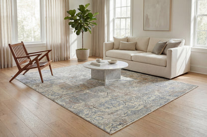 Autumn Modern Grey/Cream/Multi Abstract Medium Pile Rug