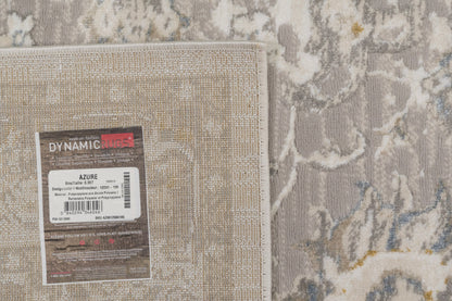 Azure Traditional Cream/Grey/Blue Floral Medium Pile Rug