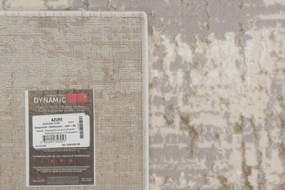 Azure Modern Ivory/Beige/Grey Abstract Medium Pile Rug