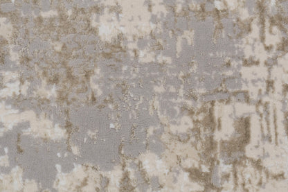 Azure Modern Ivory/Beige/Grey Abstract Medium Pile Rug