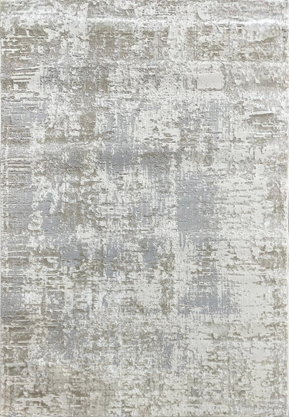 Azure Modern Ivory/Beige/Grey Abstract Medium Pile Rug