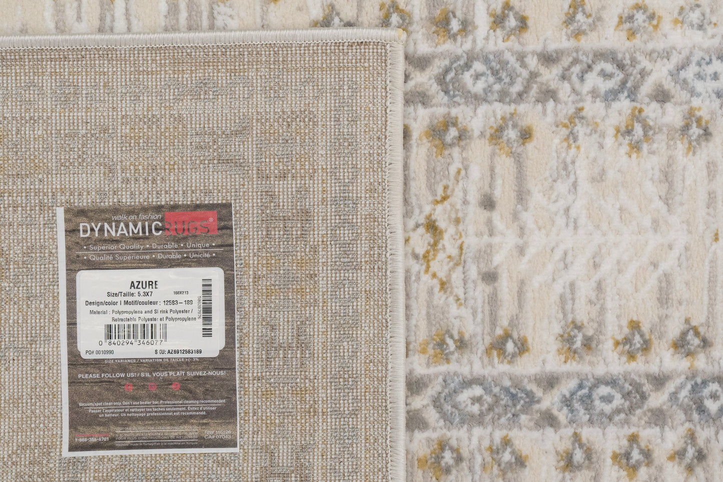 Azure Transitional Ivory/Beige/Grey Southwestern Medium Pile Rug