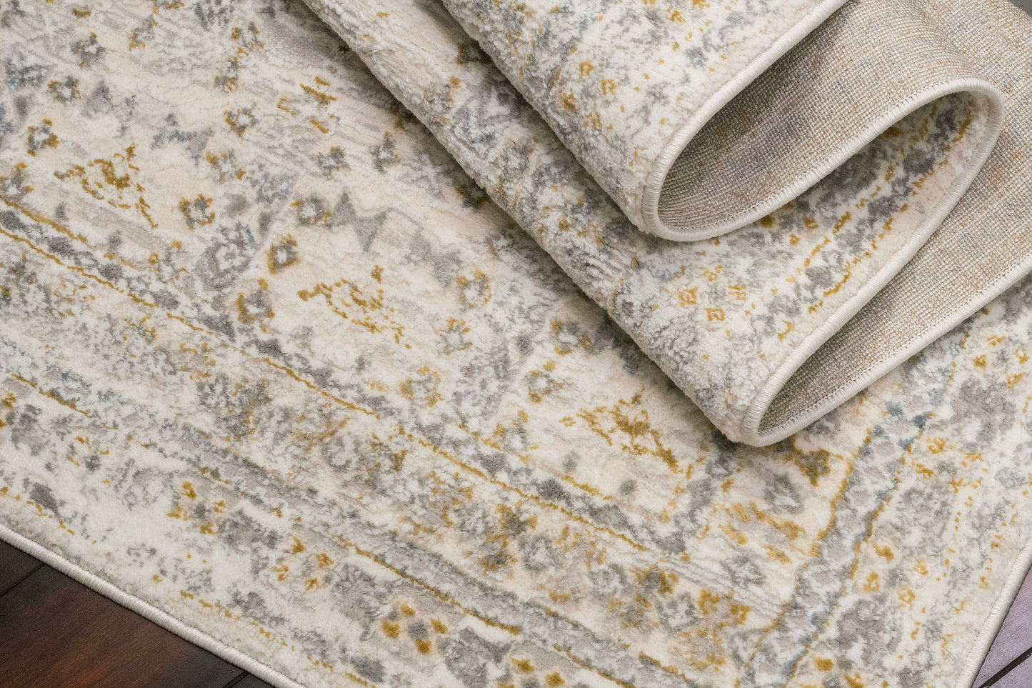 Azure Transitional Ivory/Beige/Grey Southwestern Medium Pile Rug