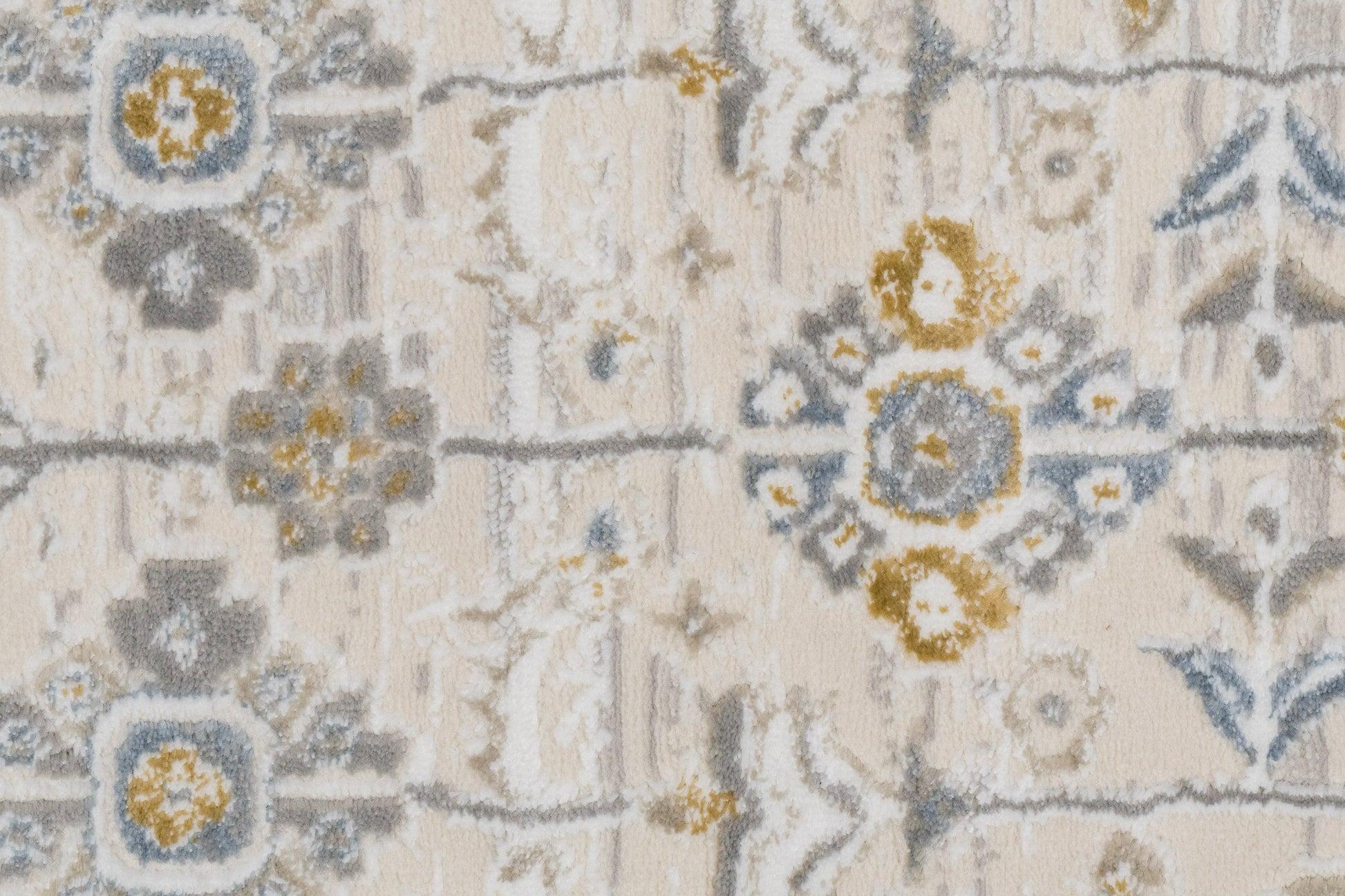 Azure Traditional Ivory/Grey/Blue Southwestern Medium Pile Rug