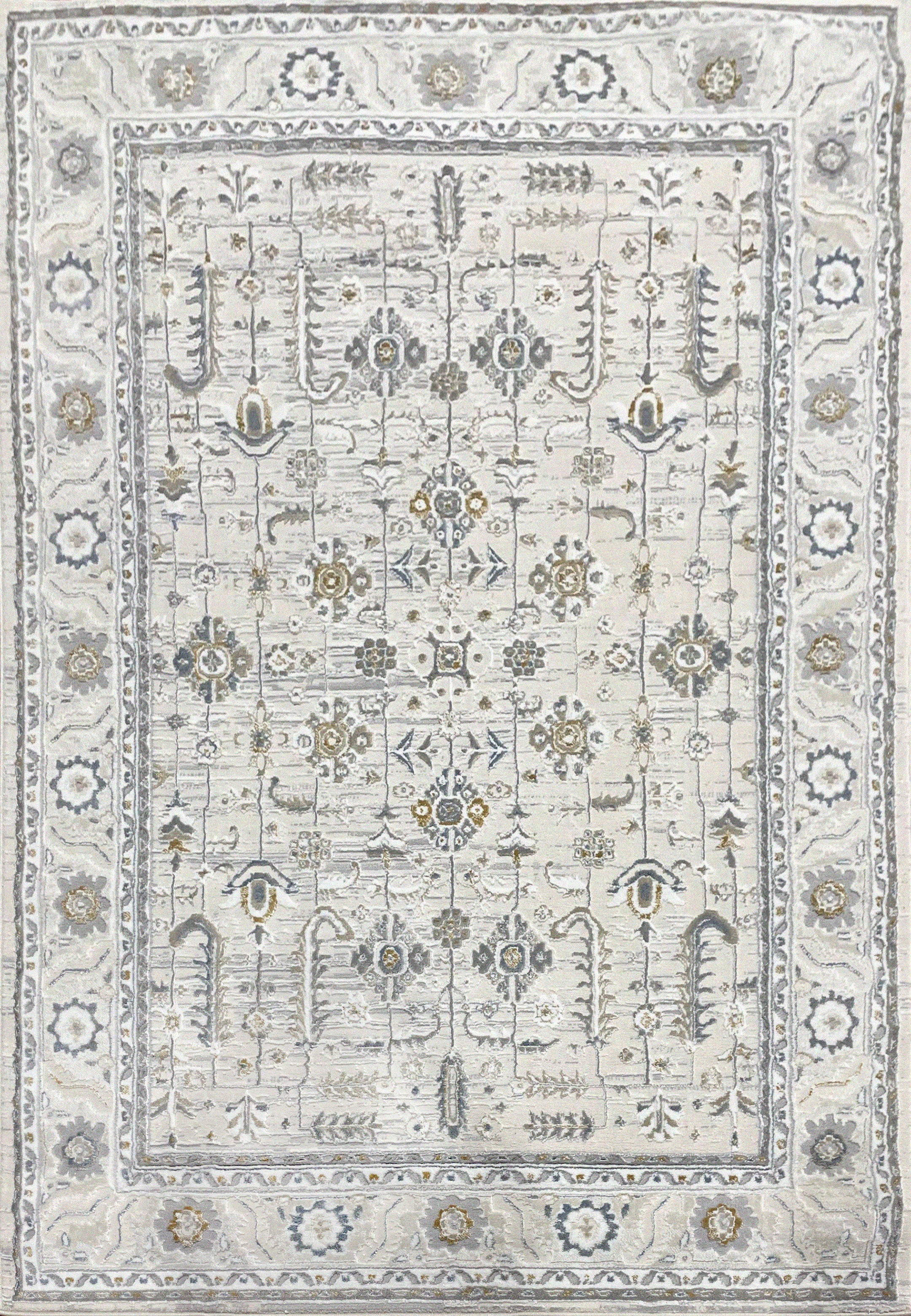 Azure Traditional Ivory/Grey/Blue Rug