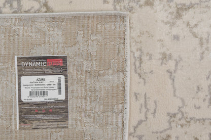 Azure Modern Ivory/Beige/Grey Abstract Medium Pile Rug